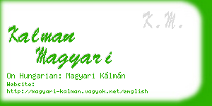 kalman magyari business card
